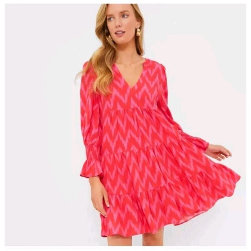 Tuckerneck Pomander Place Hot Pink Ikat Kenzo Dress Size Small